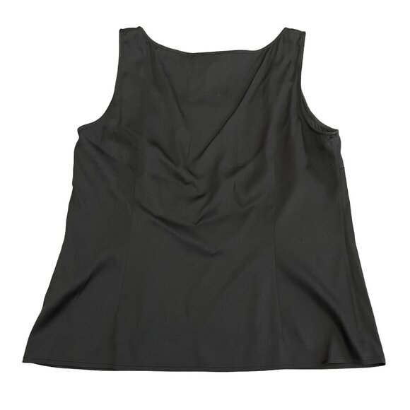 St. John Women's Silk Blend Black Sleeveless Blouse Top, Size S - Picture 4 of 6